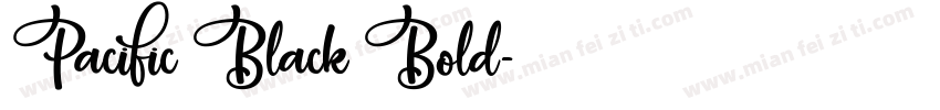 Pacific Black Bold字体转换